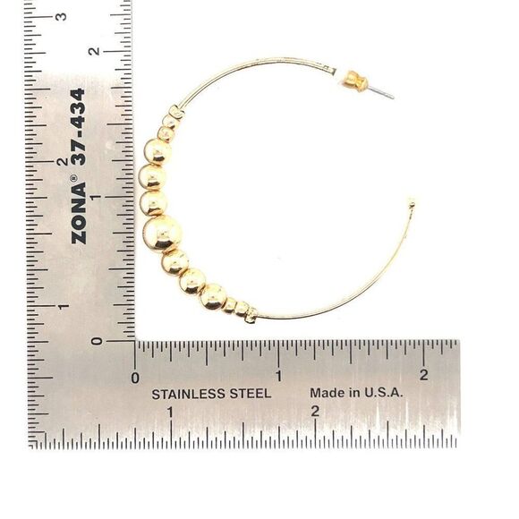 Beaded Hoops  - Picture 4 of 4